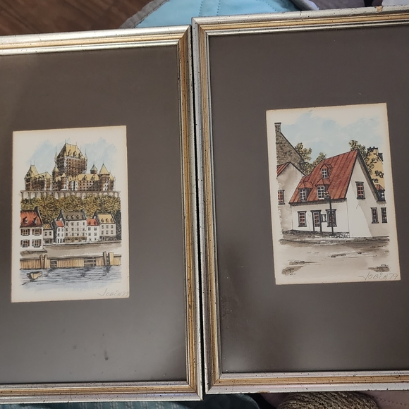Set Of Framed Canadian Architecture Art Prints